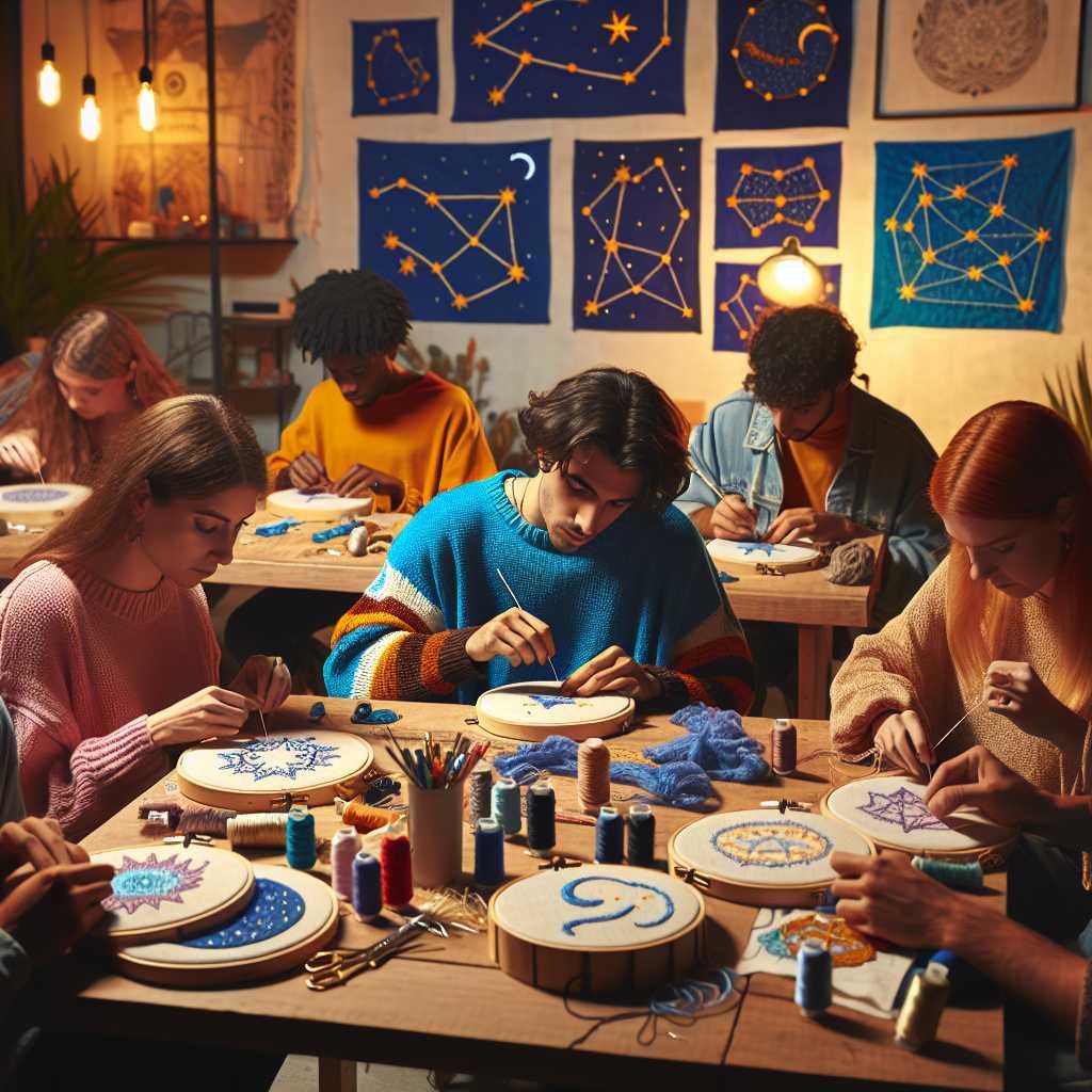 Stitching the Stars: Night Sky Embroidery Workshop Lights Up Rogers