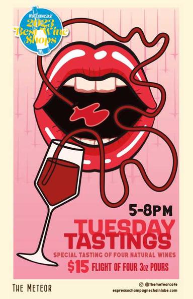 Tuesday Wine Tasting at The Meteor Cafe