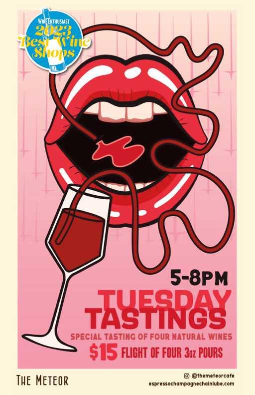 Tuesday Wine Tasting at The Meteor Cafe